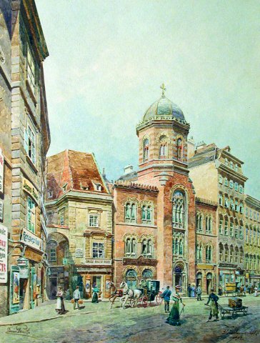 prendl erwin buntes treiben vor dem griechenbeisl am fleischmarkt